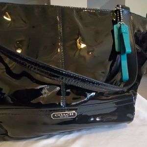 Coach Patent Carrie (F23979) Black LeatherTote